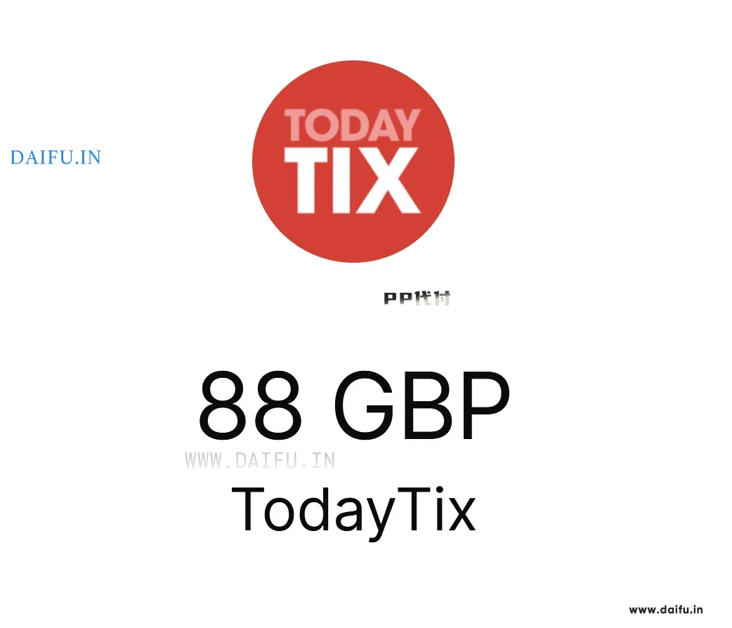 TodayTix订单需要支付88英镑，准备使用VISA虚拟卡代付