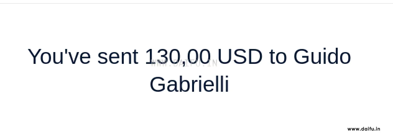 PayPal FF转账界面显示已发送130美元,使用虚拟卡代付完成