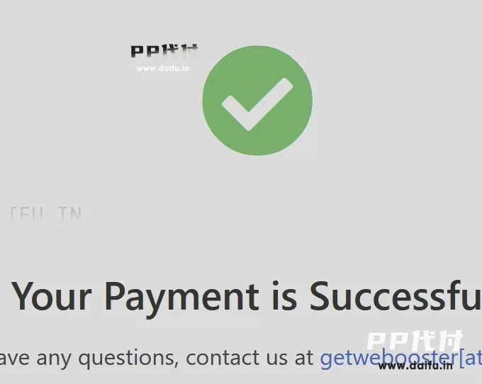 Stripe提示Your Payment is Successful的界面，证明VISA虚拟卡代付完成
