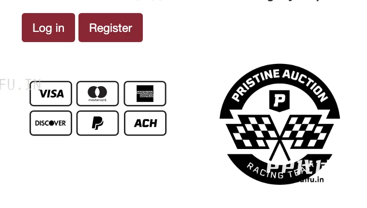 Pristine Auction支持VISA等支付方式以及PayPal，PP代付代购界面