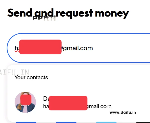 PayPal代转输入收款人邮箱地址,确认转账信息避免转错