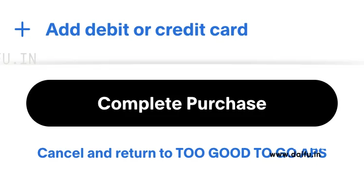 PayPal支付页面显示完成购买按钮,虚拟卡代付Too Good To Go